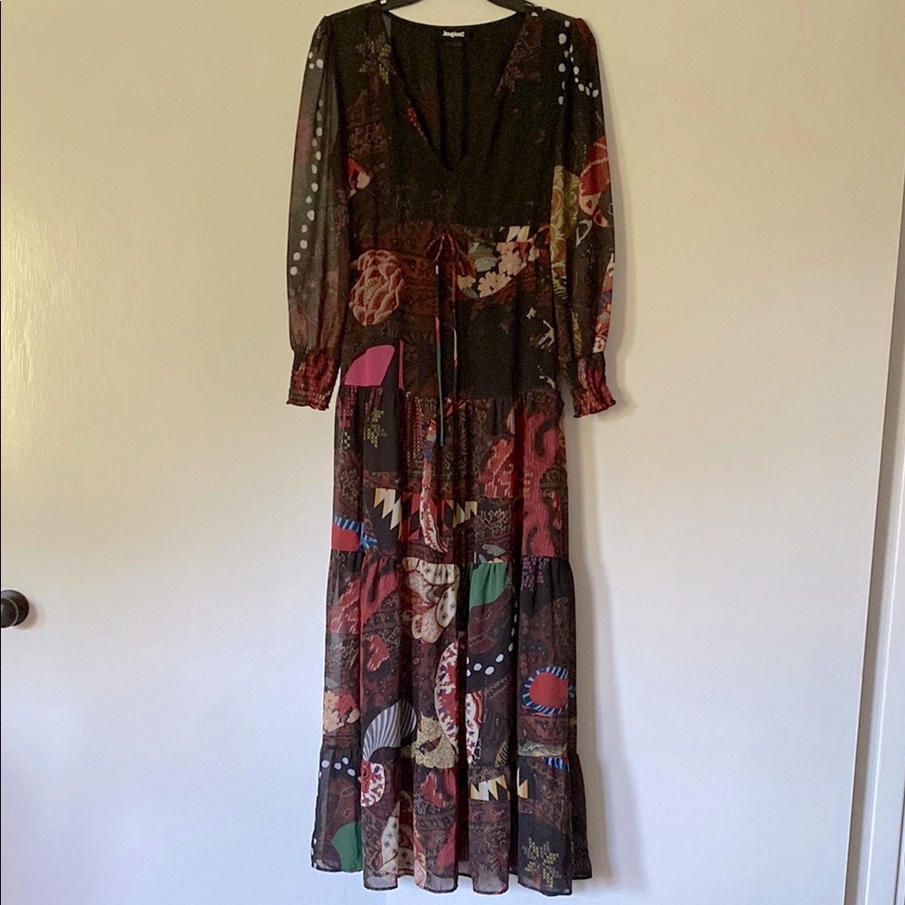 ❌SOLD❌Desigual Multicolor Long Sleeve Dress